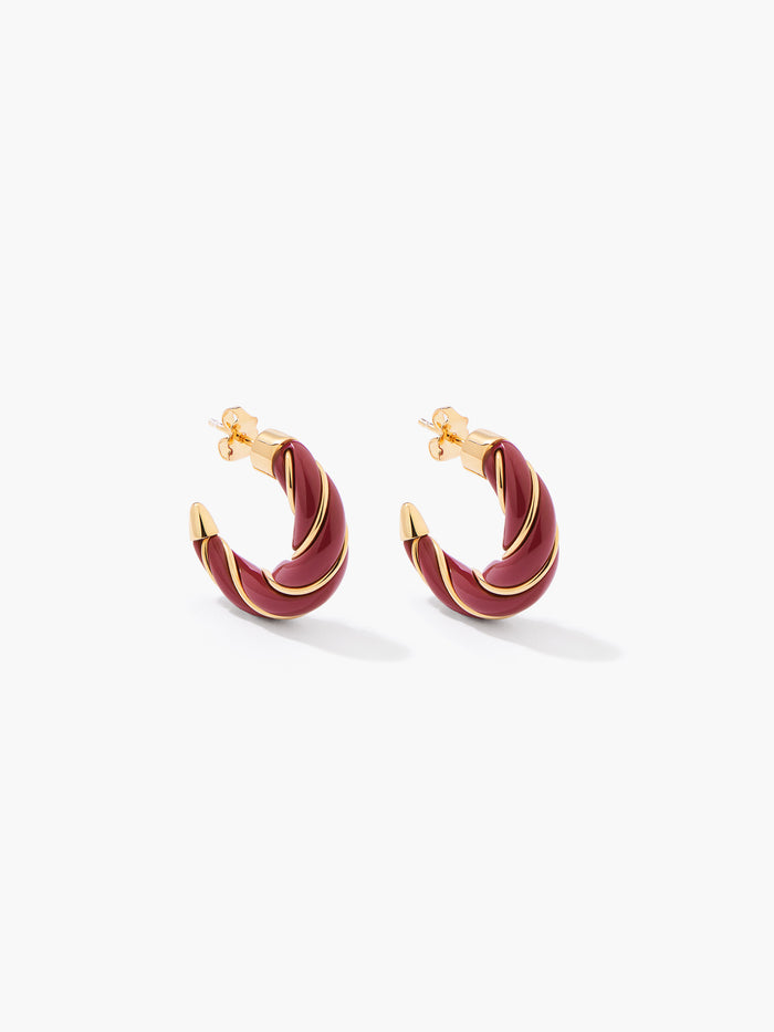 Boucles d'oreilles Diana marron