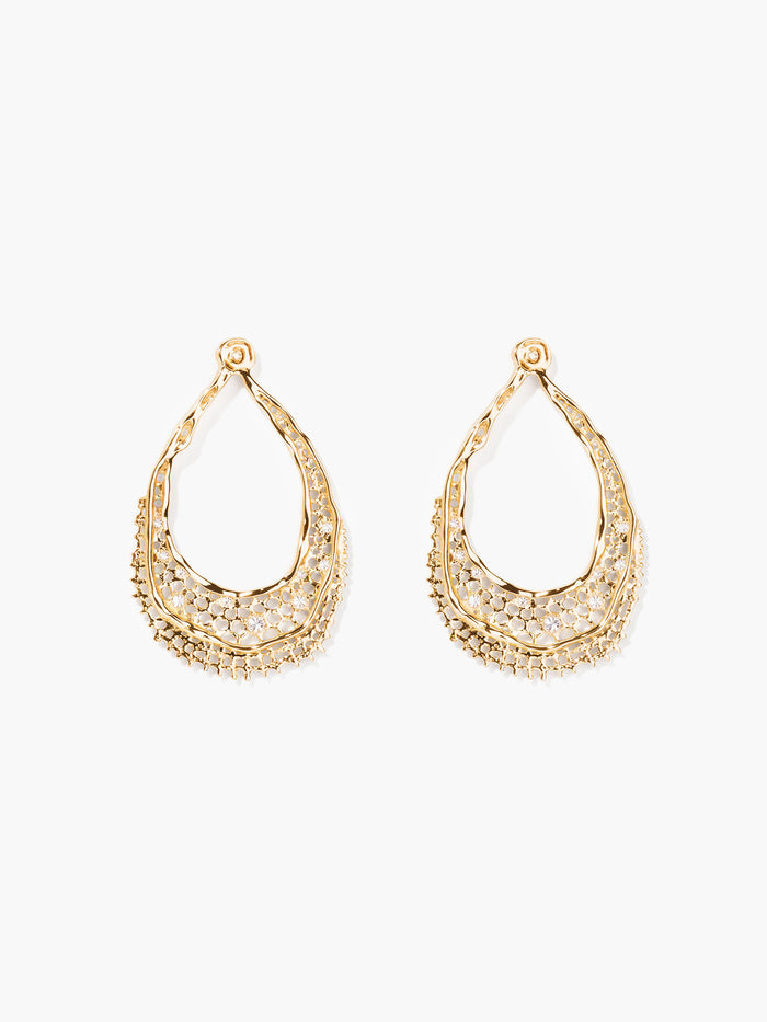 Boucles d'oreilles Dentelle or jaune