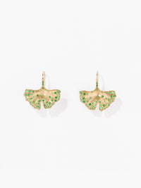 Boucles d'oreilles Ginkgo Tsavorites