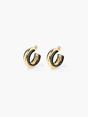 Boucles d'oreilles Nazca noires