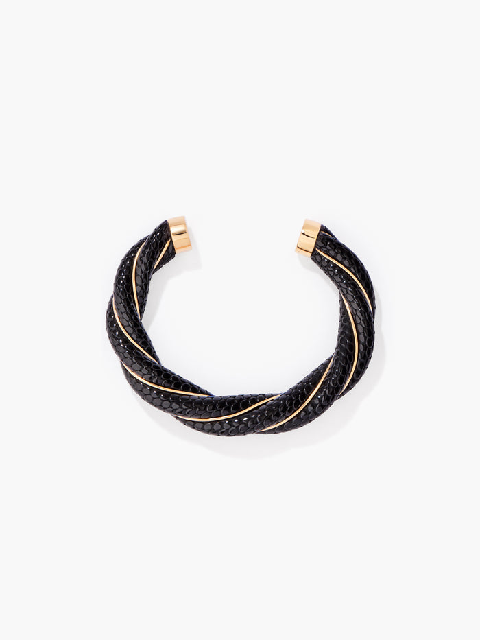 Jonc Diana noir serpent