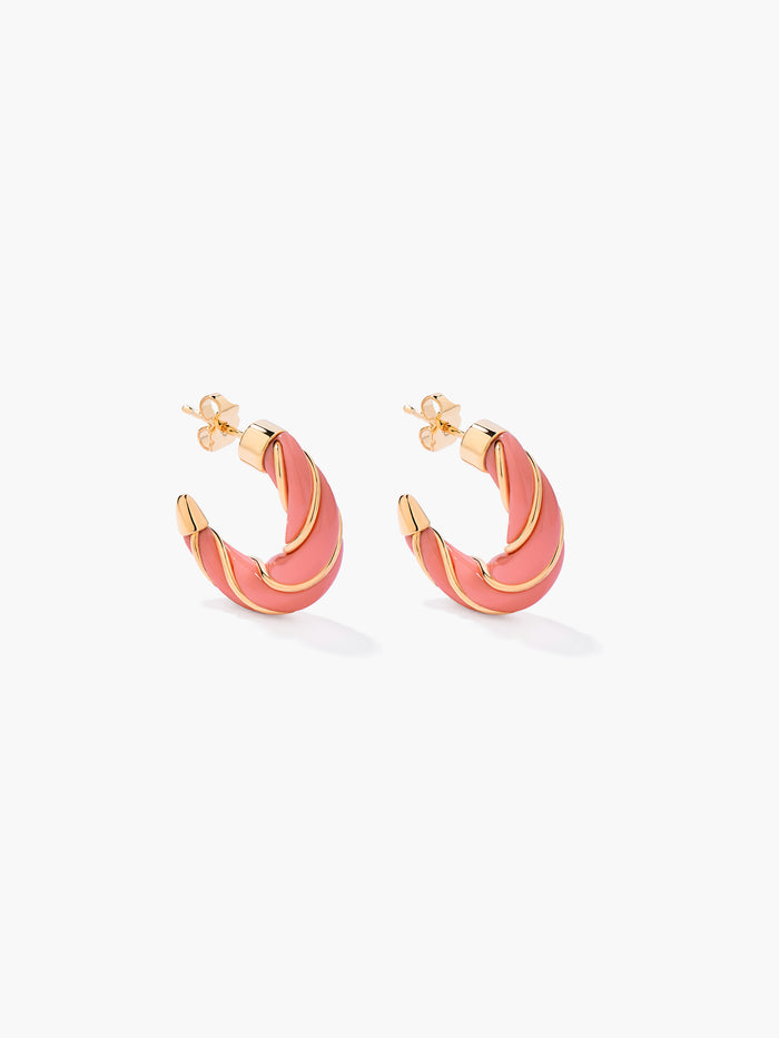 Boucles d'oreilles Diana rose